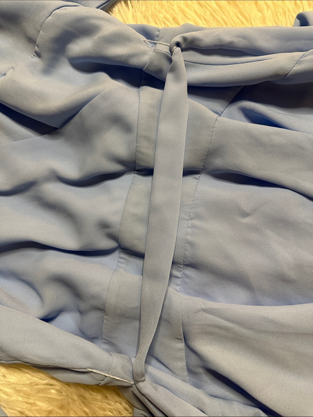 Altar'd State Light Blue Wrap Ruffle Mini Dress - Picture 3 of 4